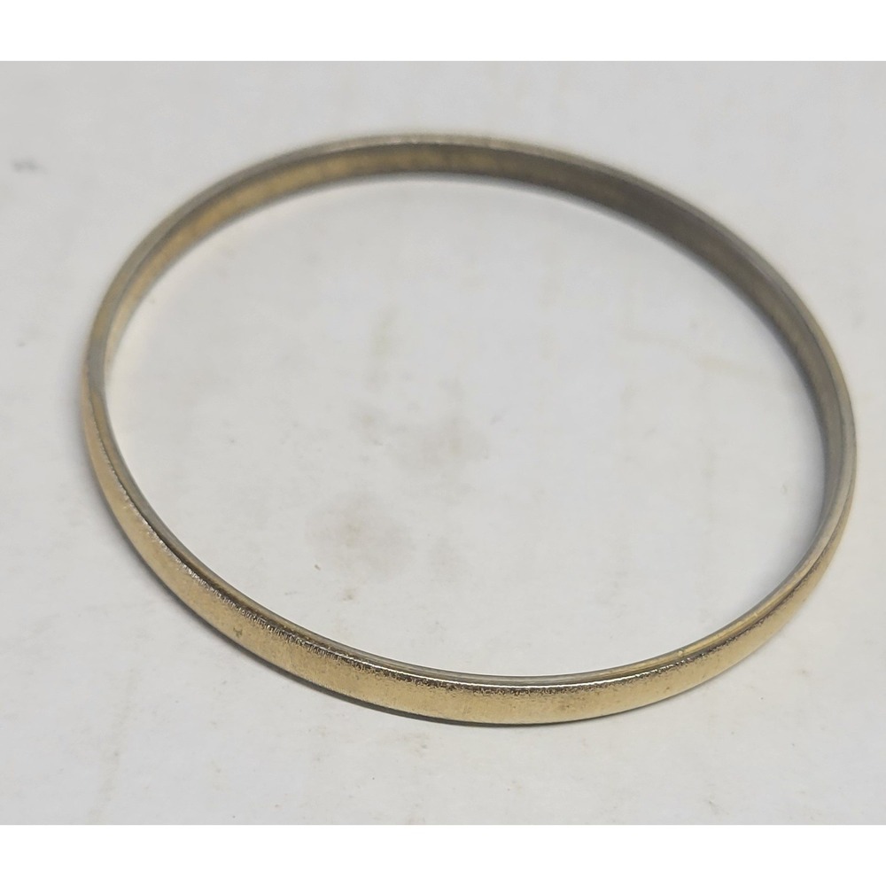 Monet Vintage Gold Tone Brushed Textured Bangle Bracelet Minimalist Stackable